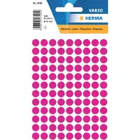 Herma Multipurpose-etiketten, Ø 8 mm, rond roze, permanent hechtend, om met de hand te - 10 stuks