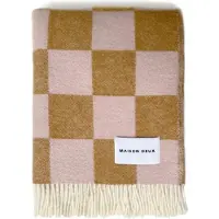 Maison Deux Checkerboard Plaid - Terra / Roze-130 x 200 cm