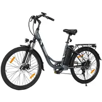 Touroll E-bike Breezi B1 250W, autonomia 90 km, cambio Shimano a 7 velocità, forcella ammortizzata da 100 mm, 25 km/h, telaio a scavalco basso