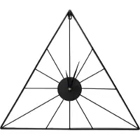 Art For the Home Klok Luxe zwarte Driehoek Hangende Klok 58cm x 50 cm