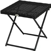 Zenzee Tuintafel - Bijzettafel - Tuinmeubelen - Tafel - Tafeltje - Klaptafel - Zwart - 40x40x40 cm