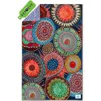 SooBluu - Compacte handdoek reishanddoek strandlaken voor dames - Duurzaam gemaakt van gerecycled plastic rPET tot Microvezel Strandhanddoek - ANEMON - dun lichtgewicht en sneldrogend - 100x160