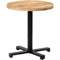 vidaXL Bistrotafel rond Ø70x75 cm ruw mangohout