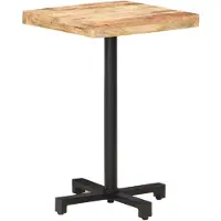 vidaXL Bistrotafel vierkant 50x50x75 cm ruw mangohout