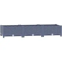 vidaXL Plantenbak verhoogd 120x40x23 cm polypropyleen