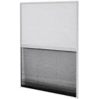 vidaXL Raamhor plissé met verduistering 80x100 cm aluminium