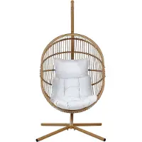 Beliani ACRI - Hangstoel-Beige-PE rotan
