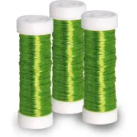 Rayher Hobby Materialen Rayher Sieraden maken draad - 3x - groen - 0.3 mm dik - 50 meter snoer - haakdraad - bindmaterialen - rijgkoord