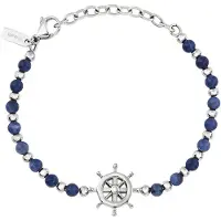 Breil Armband 'Soundwave' donkerblauw / zilver