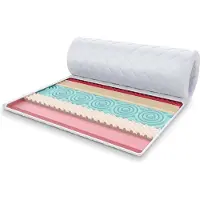 FDM FRUTI MET VISCO Topmatras 140x200 cm - Hoogte 5 cm H2 en H4 - Koudschuim Topmatrassen Topper Topdekmatras - HR H30 en Visco - - Antiallergisch