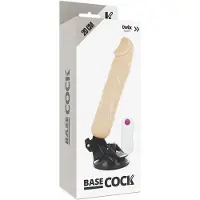 BaseCock | Realistic Vibrator Remote Control Flesh 20 Cm