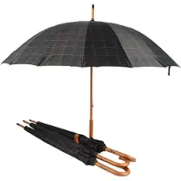 Discountershop Paraplu 4 stuks - Grote Paraplu met houten frame | Perfect voor Regenkleding en Outdoor Activiteiten | Diameter 102cm, Lengte 89cm | Set van 4