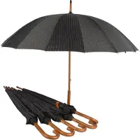 Discountershop Paraplu 6 stuks - Set Van 6 Windbestendige Paraplus | Met 16 Banen En 102cm Diameter | Voor Kamperen & Avonturen
