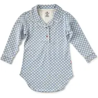 Little label Pyjama Dames Maat XS/34 - lichtblauw, wit - Twinkle - Nachthemd - Slaapshirt - Zachte BIO Katoen
