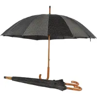 Discountershop Paraplu 3 stuks - Set Van 3 Met Zwart & Witte Strepen Paraplu | Diameter 102 Cm En 16 Banen | Ideaal Voor Bescherming