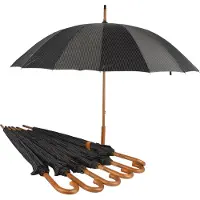 Discountershop Paraplu 7 stuks - Opvouwbaar Lichtgewicht Paraplu Set Van 7 | Houten Handvat In Haakvorm | Ideaal Voor Unisex