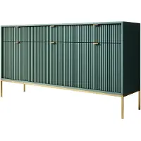 Meubella Dressoir groen 154x39x83 cm goud hotel chique
