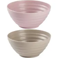 Forte Plastics Kommetjes/schaaltjes - 12x stuks - dessert/ontbijt - kunststof - Oudroze/Taupe - Kommetjes