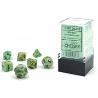 Chessex Mini Polydice Dobbelsteen Set Groen (7 stuks)
