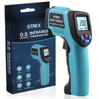 Strex Digitale Infrarood Thermometer - Meetbereik -50 t/m +550 °C - 12:1 Ratio - Blauw