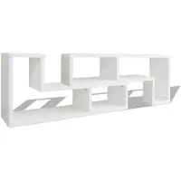 The Living Store Tv-meubel Wit 120x30x56.4/28 cm - MDF en bewerkt hout