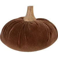 Clayre & Eef Decoratie Pompoen Ø 15x12 cm Bruin Stof Bruin