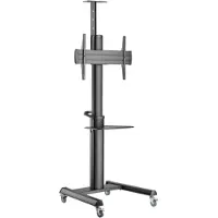 Gembird TV-stand met wielen, geschikt voor televisies van 37 tot 100 inch, model TVS-70T-02, draagvermogen 70 kg