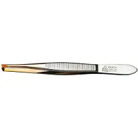 Erbe pincet schuin/smal verguld 9cm (erbe92343)