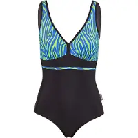 Beco zebra vibes badpak - C-cup - blauw/groen - maat 38