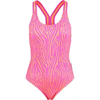Beco zebra vibes badpak - B-cup - roze/oranje - maat 38