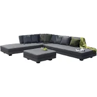 AVH-Collectie Santa Monica hoek loungeset 4 delig aluminium antraciet