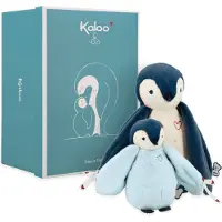 Kaloo - Pinguïn knuffel - blauw 2-delig - 15 & 25 cm