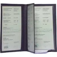 LeonDesign Autopapieren mapje - Compact - Leer - Paars