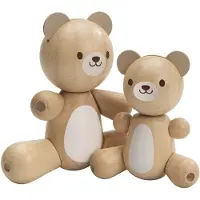 Plantoys - Mama en Baby Beer met gewrichten - TROUSSELIER