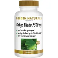 Golden naturals 2x Ginkgo Biloba 7500mg 60 capsules