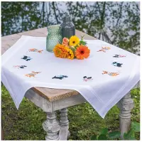 Vervaco - Tafelkleed kit - Hondjes - PN-0184979 - Borduren - Borduurpakket - Borduurpakket volwassenen - Borduurpakket kind