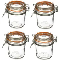 Secret De Gourmet Set van 24x weckpotjes/voorraadpotjes glas met beugelsluiting - 330 ml