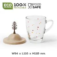 Qualy - Mok “Autum Mug” met deksel W94 x L116 x H110 mm 387 gr Materiaal: Gerecycled PP + Oceaanglas