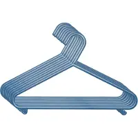 Bieco Kledinghangers van kunststof 8 stuks - blauw