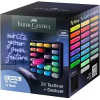 Faber Castell 254602 Metallic & Neon Precision Chisel Tip Pastel Felt Pen 24 Units Veelkleurig Kinderen