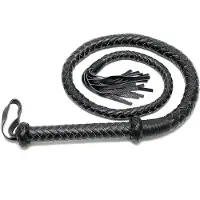 Rimba - Lange Bullwhip 200 cm - Zwart