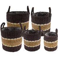 Dijk Natural Collections DKNC - Plantenbak Bogota - Zeegras - 38x38x36cm - Zwart