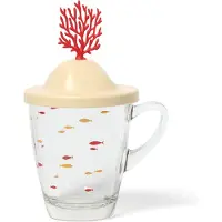 Qualy - Mok “Coral Bleaching” met deksel W94 x L116 x H110 mm 387 gr Materiaal: Gerecycled PP + Oceaanglas