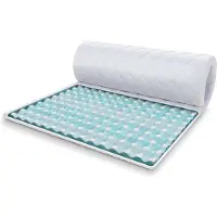 FDM MALTA Topmatras 180x200 cm - Hoogte 4 cm H4 - Koudschuim Topmatrassen Topper Topdekmatras - RavineBlue - - Antiallergisch