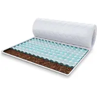 FDM MALTA MET KOKOS Topmatras 160x200 cm - Hoogte 5 cm H4 - Koudschuim Topmatrassen Topper Topdekmatras - RavineBlue en Kokos - - Antiallergisch