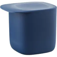 Qualy - Voorraadpot Voedselcontainer 0.6L “FLAT TOP Storage Jar” W100 x L120 x H106 mm 184 gr Navy