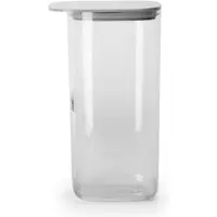 Qualy - Voorraadpot Voedselcontainer 1.2L “FLAT TOP Storage Jar” W100 x L120 x H207 mm 286 gr Grijs