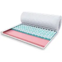 FDM MALTA MET VISCO Topmatras 120x200 cm - Hoogte 8 cm H4 - Koudschuim Topmatrassen Topper Topdekmatras - RavineBlue en Visco - - Antiallergisch