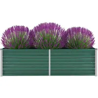 vidaXL Plantenbak verhoogd 160x40x45 cm gegalvaniseerd staal groen