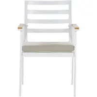 Beliani CAVOLI - Tuintafelset-Wit-Aluminium